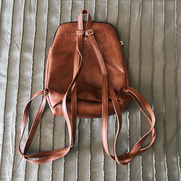 ByTavi Fair Trade Vegan Leather Brown Panha Mini Backpack - NWT - Picture 7 of 8